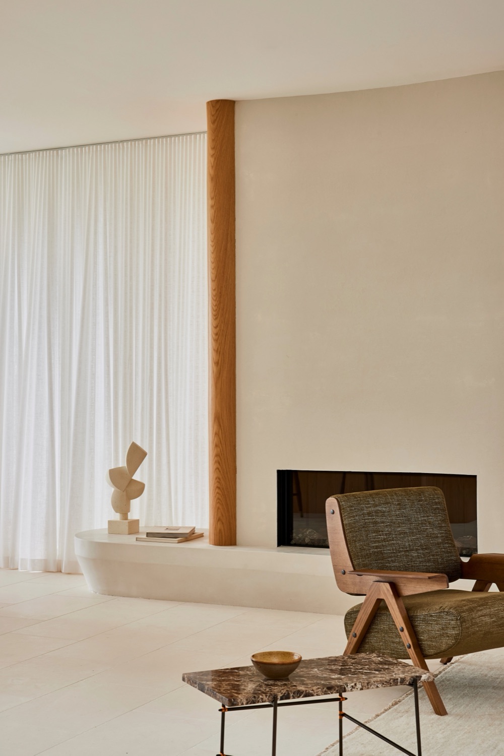 Living room with fireplace, Collaroy